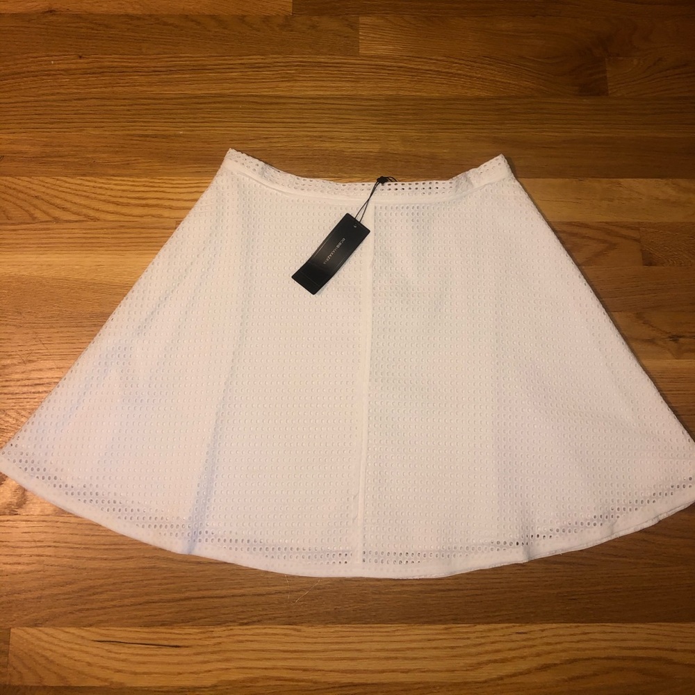 BCBG MaxAzria white eyelet skirt